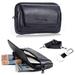 iPhone 7 Plus Belt Holster Pouch Crossbody Phone Bag Genuine Leather Mens Cellphone Purse Mini Messager Fanny Pack Travel Shoulder Bag for iPhone 6S 6 Plus Note 5 4 S6 Edge Plus+Hwin Keychain(Black)
