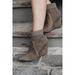 Cecelia New York Renata Pointy Toe Sock Bootie Sable Brown Wedge Ankle Bootie