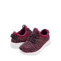 stylesilove Kids Girl Breathable Running Shoes Trendy Sport Sneaker (3 M US Big Kid, Black+Fuchsia)