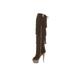 Halloween Women's 6" Micro Suede Thigh High Fringe Boot