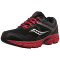 Saucony Boys' Cohesion 10 Lace Running Shoe, Black/Red, 11.5 Wide US Little Kid
