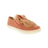 Moca Furry-24 Women Faux Suede Furry Bunny ear Slip On sneakers, CORAL 7.5 F US