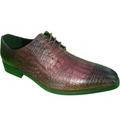 Republic Krazy Shoe Artists Wine Men's Dress Crocodile Oxford Shoes