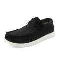 Bruno Marc Men's Black Linen Canvas Stretch Loafer Shoes Slip On Sneakers Statvus-01 Size 10.5 B(M) US