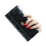 SUNSIOM Women PU Leather Double Zipper Big Capacity Long Wallet