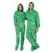 Footed Pajamas - Tis The Season Adult Hoodie Drop Seat Fleece Onesie - Adult - XLarge (Fits 6'4 - 6'7")