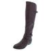 Material Girl Womens Carleigh Faux Leather Knee-Length Riding Boots