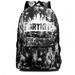 Black and White Lightning Bolt Fortnite School Backpack Childrens Fort Nite Travel Bag Fortnite Backpack Grey Lightning Thunder Bolt