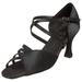 Sansha Adult Black Suede Upper Asymmetric Strap Nina Ballroom Shoes Womens