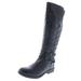 Style & Co. Womens Madixe Wide Calf Faux Leather Riding Boots