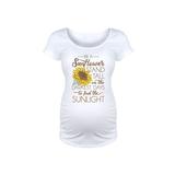 Be A Sunflower Stand Tall To Find The Sunlight - Maternity Scoop Neck T-Shirt