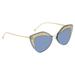 Fendi Glass Blue Geometric Ladies Sunglasses FF0355SZI9KU66