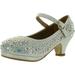 Dana 58K Little Girls Rhinestone Heel Platform Dress Pumps