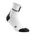 Menâ€™s Crew Cut Compression Socks - CEP Short Socks 3.0, White/Dark Grey V