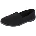 DailyShoes Extra Cushioned Casual Flats Flat Shoe Loafer Boat Slip On Classic Ultra Breathable Resistant Walker-02 Black Linen 6.5