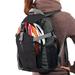 En Route Travelware 166 19" x 12" x 6" Fold Up Nylon Travel Backpack, Black