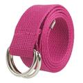 Gelante Canvas Web D Ring Belt Silver Buckle Military Style for men & women 1 or 3 pcsÂ 2052-Pink (S/M)