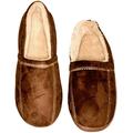 Deluxe Comfort Modern Moccasin Memory Foam Men's Slipper, Size 7-8 â€“ Stylish Microsuede â€“ Long-Lasting Memory Foam â€“ Warm Fleece Lining â€“ Men's Slippers, Brown