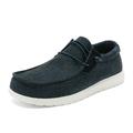 Bruno Marc Men's Navy Blue Linen Canvas Stretch Loafer Shoes Slip On Sneakers Statvus-01 Size 9 B(M) US