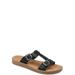 Brinley Co. Womens Double Buckle Flat Sandal