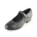 Sansha Black Leather Strap Tap Dance Shoes Little Girls 6-10 Toddler