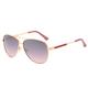 Piranha Women's "Superstar II" Gold Frame Aviator Sunglasses with Purple Gradient Lens