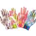 Breathable Gardening Gloves1 pcs Flower Print Nylon PU Gloves Gardening Gloves Women Non-slip Housework Cleaning Gloves(Random Color)