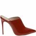 Schutz Docia Scarlet Red Leather Stiletto Dress Pumps HIgh Heel Pointed Toe Mule
