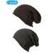 Fashion Autumn Winter Girl Beanie Hat Women Slouch Winter Knit Hip-hop Cap Beanie Baggy Hat Ski Crochet Oversized Chunky Stretchy Slouchy Beanie Hat 2 Pack