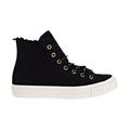 Converse Chuck Taylor All Star Hi Frilly Thrills Suede Women's Shoes Black/Gold 563422c