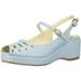 Bettie Page Women's Bp242-Faye Wedge Sandal, Blue, Size 8.0