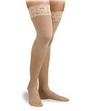 Activa H3862 Soft Fit Graduated Therapy Lace Top Thigh Highs 20-30 mmHg - Size & Color- Black Medium