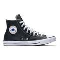 Converse Chuck Taylor All Star Leather Hi Unisex/Adult shoe size Men 10.5/Women 12.5 Casual 132170C Black