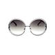 MLC Eyewear Retro Vintage Double Bridge Round Aviator Fashion Sunglasses in Silver