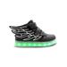 Family Smiles LED Light Up Wings Sneakers Kids High Top USB Charging Boys Girls Unisex Shoes Black