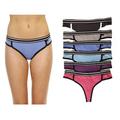 Just Intimates Cotton Panties / Thong Underwear (Pack of 6) (X-Small (4))