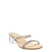 Deborah Rhinestone Perspex Mule Slides - Womens Acrylic Heel Crystal Sandals