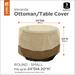 Classic Accessories Veranda Round Patio Ottoman/Coffee Table Cover - Durable and Water Resistant Outdoor Furniture Cover