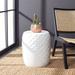 SAFAVIEH Outdoor Julyvia Concrete Accent Stool - 15.75" W x 15.75" L x 18.11" H