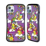 Head Case Designs Officially Licensed Looney Tunes Patterns Tweety Purple Hybrid Case Compatible with Apple iPhone 14 Plus