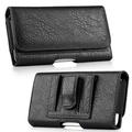 Black Leather Pouch Belt Loop and Belt Clip Wallet Case with Credit Cards and Coins Slot for LG V30 / X Charge / X power2 / Fiesta / Stylo 3 Plus / Stylo 3 / X venture / Stylo 2 V