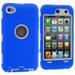 Dual Flex Hard Hybrid Gel Case for Apple iPod Touch 4th Gen - Blue/White