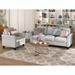 AOOLIVE Living Room Furniture chair and 3-seat Sofa (Light Gray)