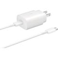 For Samsung 25W USB-C to USB-C Cable Super Fast Charging Wall Charger for Galaxy S21 Ultra - White