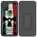 Bemz Rugged Holster Samsung Galaxy A51 (Not 5G) Phone Case Heavy Duty Armor Protector Cover with Removable Belt Clip and Touch Tool - Mexico Skull