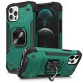 Insten Rugged Dual-Layer Case Compatible With iPhone 12 Pro Case & iPhone 12 Case 6.1 inch (2020) Full Body Heavy Duty Case with 360 Ring Kickstand Anti-Scratch Anti-shock Drop Protection Dark Green