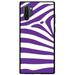 DistinctInk Case for Samsung Galaxy Note 10 PLUS (6.8 Screen) - Custom Ultra Slim Thin Hard Black Plastic Cover - Purple & White Zebra Skin Stripes