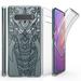 Beyond Cell Tri Max Series Compatible with Samsung Galaxy S10+ Plus Slim Full Body Coverage Case with Self-Healing Flexible Gel Transparent Clear Screen Protector Cover - Mandala Elephant