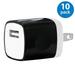 10x Afflux 1A Universal USB Wall Charger Adapter AC Travel For Samsung Galaxy S4 S5 S6 Edge S7 S8 Plus Edge Note 3 4 5 iPhone 5 C SE 6S Plus 7 Plus LG V10 V20 LG G5 G6 HTC M9 M10 Nexus 5X 6P Black