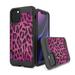 Capsule Case Compatible with iPhone 12 Pro Max [Shock Defender Hybrid Slim Design Protective Black Case Cover] for iPhone 12 Pro Max 6.7 inch (Leopard Pink)